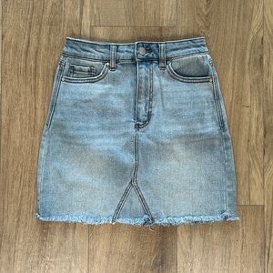 Light Wash Denim Mini Skirt
